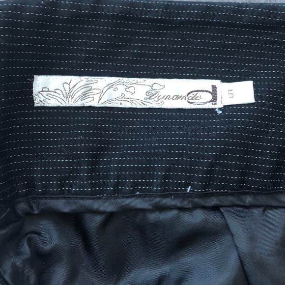 Dynamite Black Pinstripe Ruffle Skirt - Picture 5 of 6